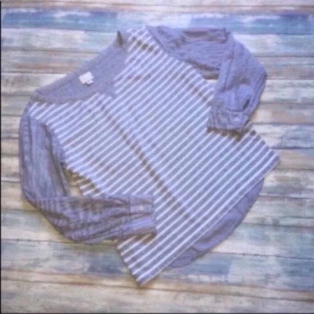 Anthropologie Postmark Gray Conductor Blouse - Picture 2 of 4